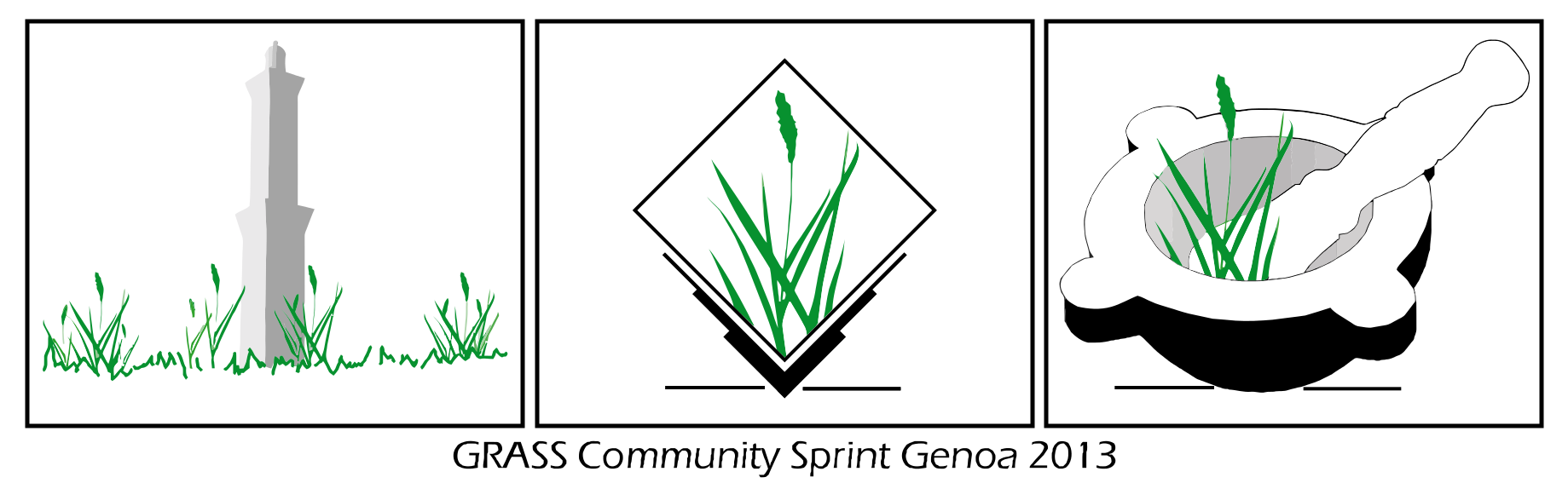 GRASS Community Sprint Genova 2013 logo